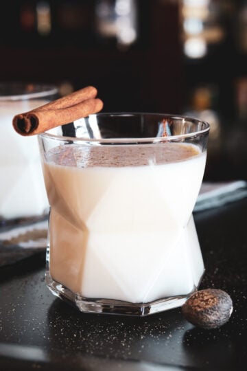 Spiked Bourbon Eggnog Cocktail with Cinnamon and Nutmeg 11