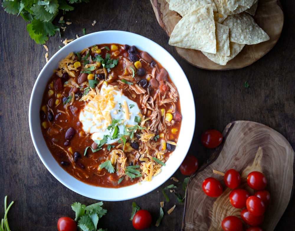 Creamy Chicken Taco Soup (Stovetop Recipe) - Daily Appetite