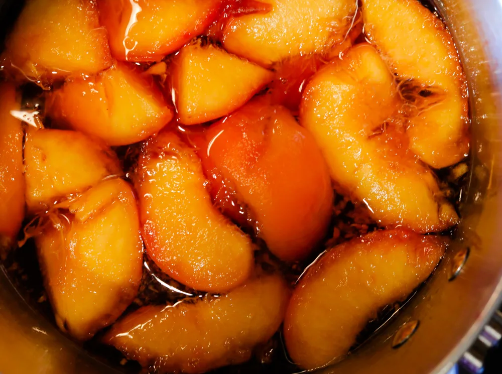 homemade peaches in syrup