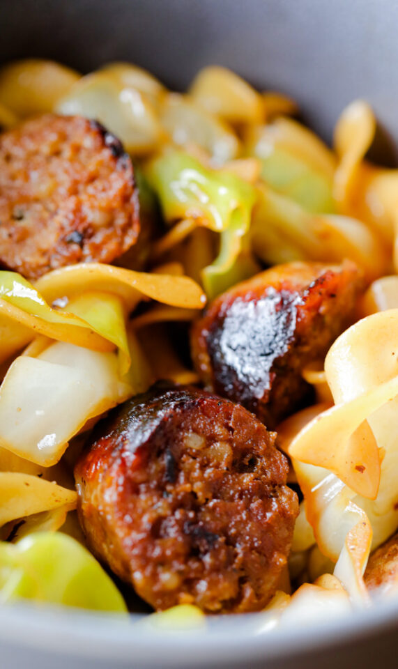 Cabbage and Noodles with Sausage Daily Appetite