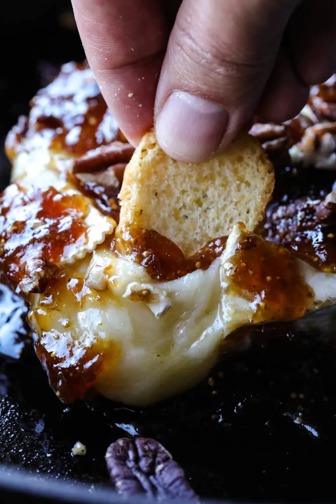 Baked Brie with Cranberry Sauce - The Toasty Kitchen