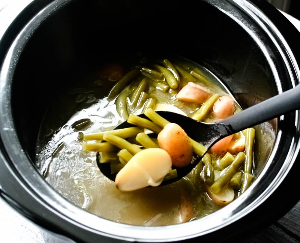 Crock Pot Potatoes and Green Beans