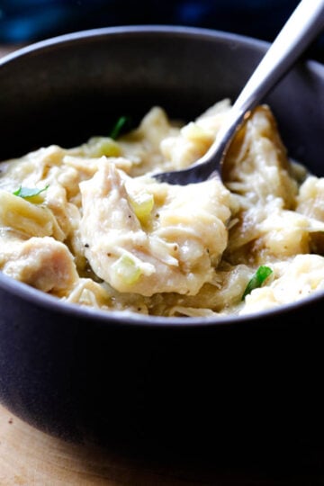 Easy Crockpot Chicken and Dumplings with Biscuits 23