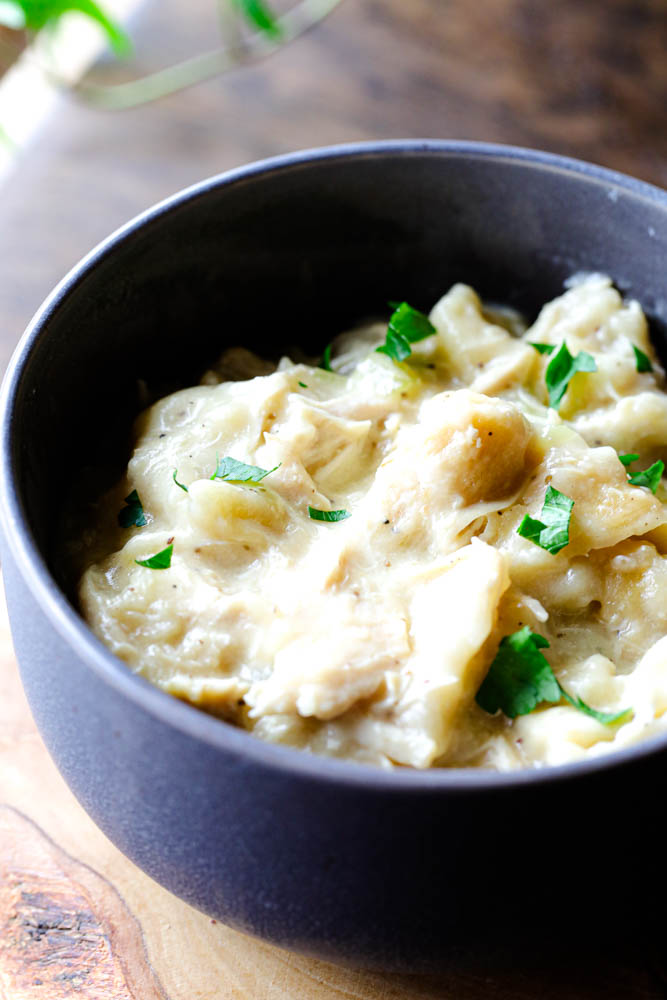 Easy Crockpot Chicken and Dumplings with Biscuits 3