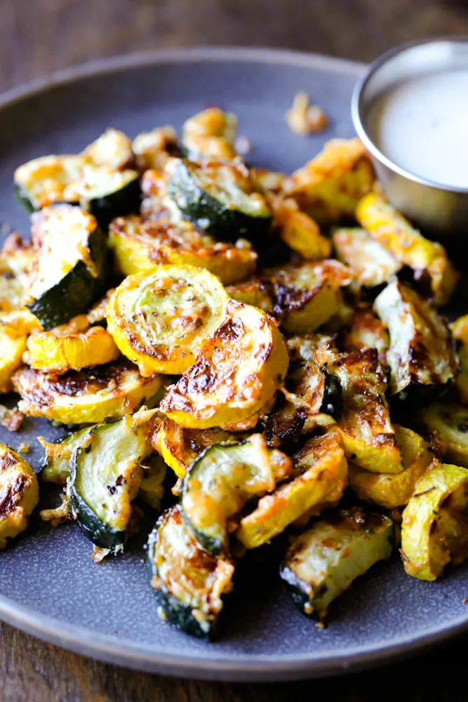 Air Fryer Squash and Zucchini - Daily Appetite