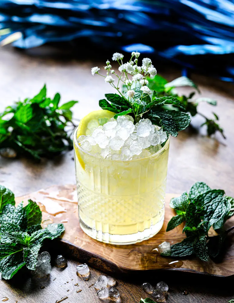 Bourbon Lemonade cocktail with garnish